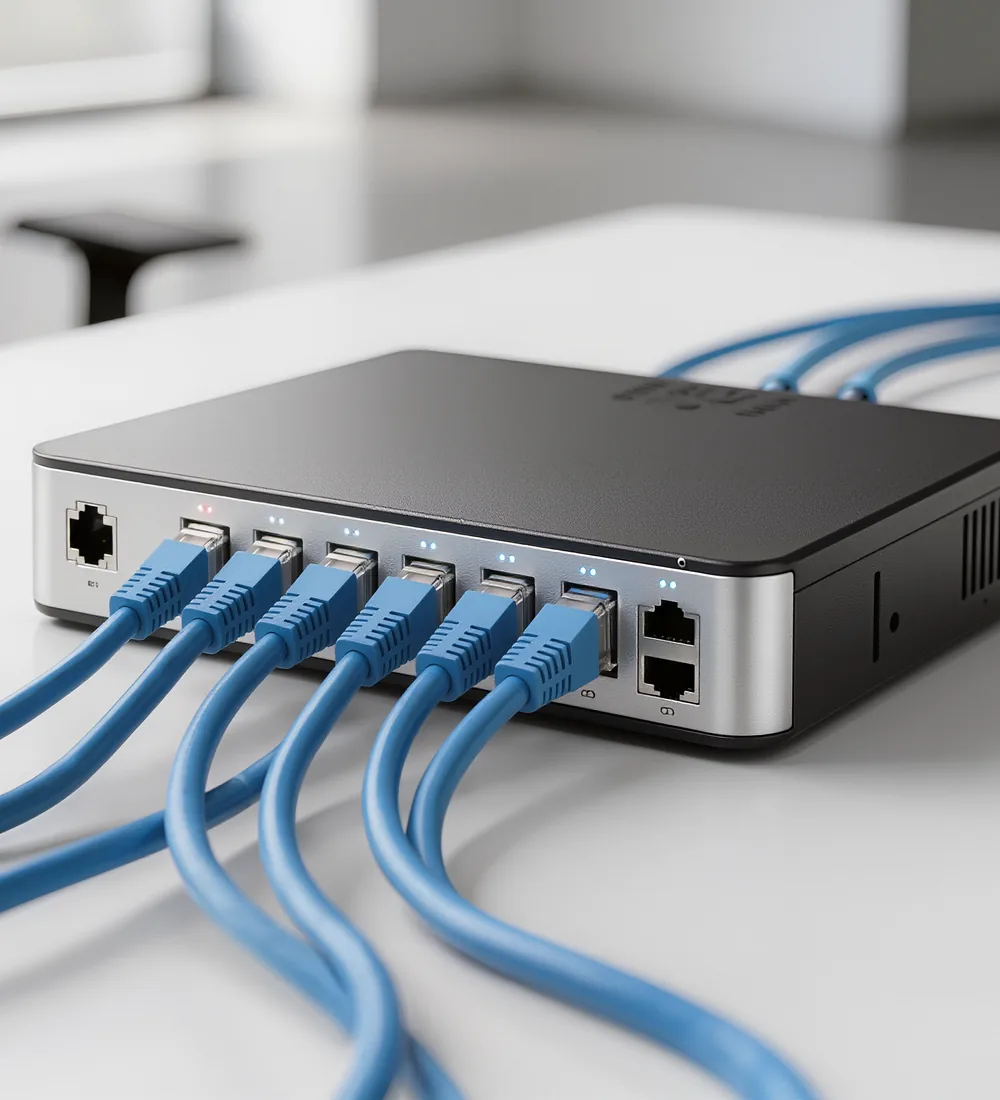 Wartung von Netzwerk- und Server-Infrastruktur im Rack